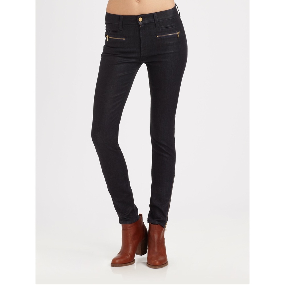 7 For All Mankind • Skinny Savannah Coated Zip
